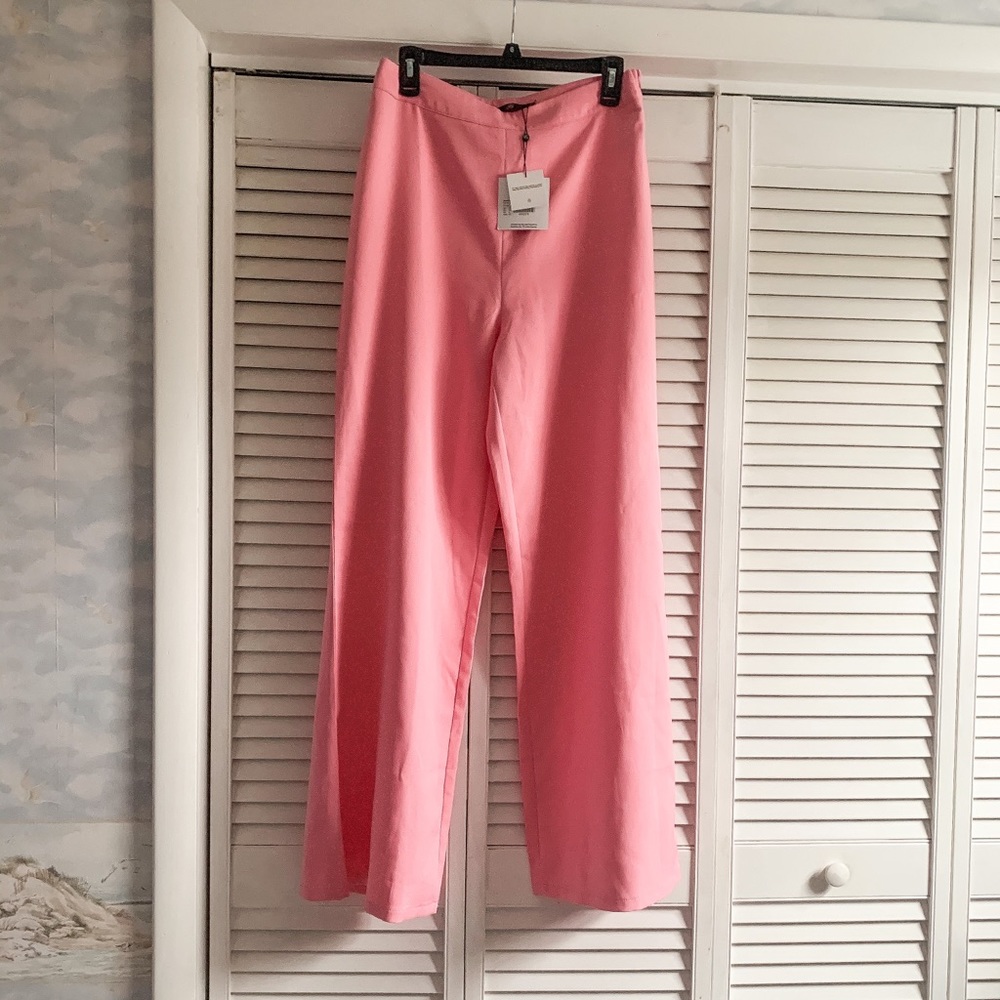 Missguided Pink wide leg pants